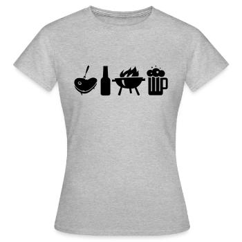 Himmelfahrt - Frauen T-Shirt - Grau meliert - Vorne - AI Model Female 172 dark (172cm)