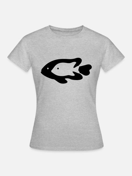 Fischen - Frauen T-Shirt - Grau meliert