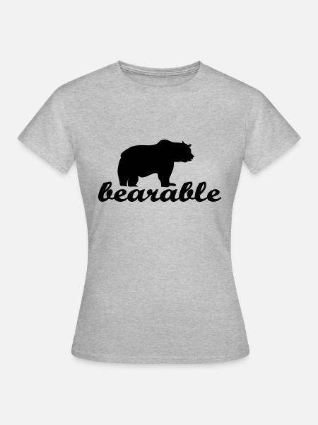 Bär - Frauen T-Shirt - Grau meliert