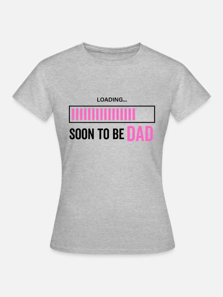 Bald Papa sein - Frauen T-Shirt - Grau meliert