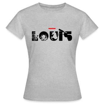 Louis - T-shirt Femme - gris chiné - Devant - AI Model Female 172 dark (172cm)