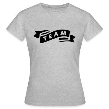 équipe - T-shirt Femme - gris chiné - Devant - AI Model Female 172 dark (172cm)
