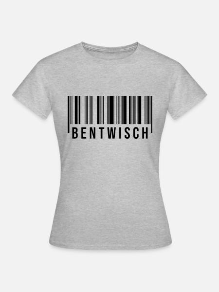 Bentwisch Strichcode - Frauen T-Shirt - Grau meliert