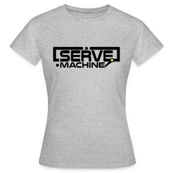 serve machine noir et jaune - T-shirt Femme - gris chiné - Devant - AI Model Female 172 dark (172cm)