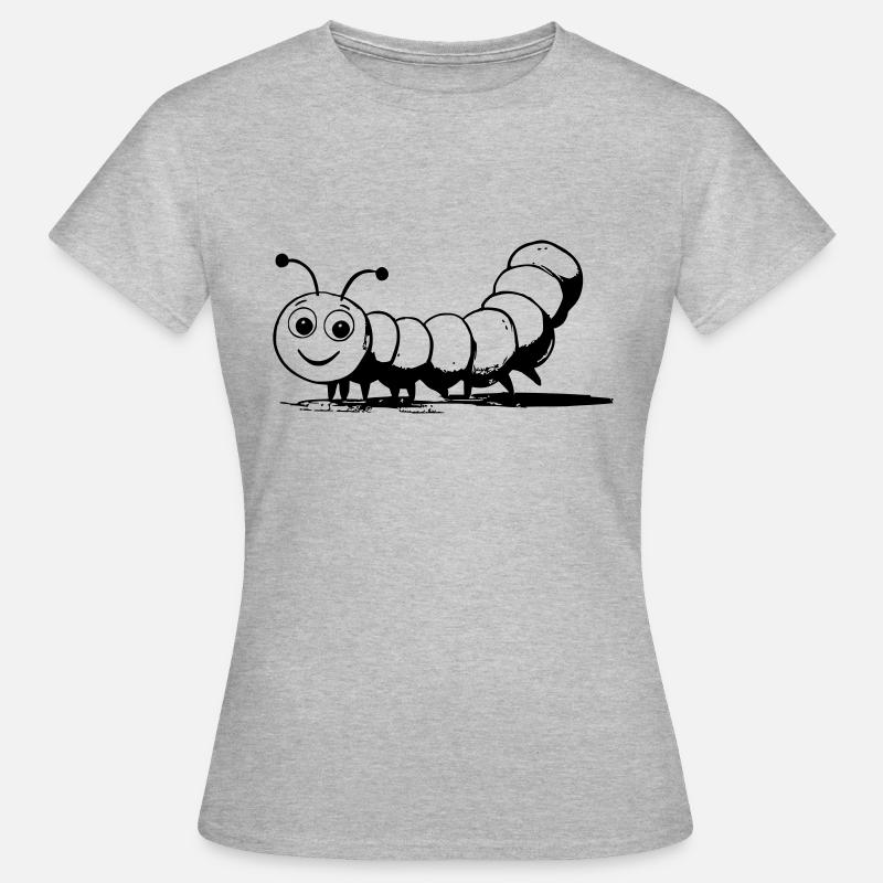 Caterpillar as vector graphic - Women's T-Shirt - heather grey