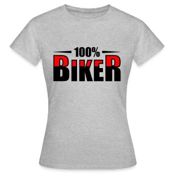 Motard Motard - T-shirt Femme - gris chiné - Devant - AI Model Female 172 dark (172cm)