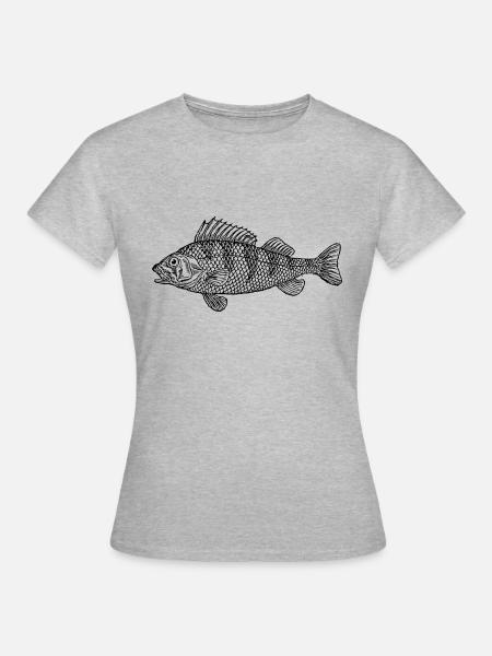 fish388 - Frauen T-Shirt - Grau meliert