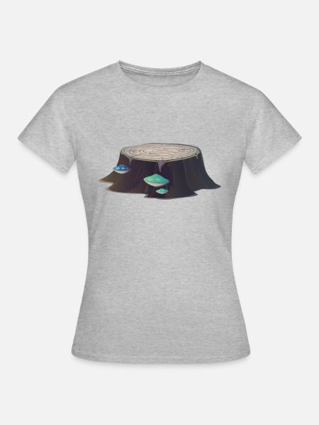 Baumstumpf - Frauen T-Shirt - Grau meliert