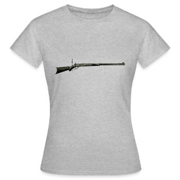 Waffe - Frauen T-Shirt - Grau meliert - Vorne - AI Model Female 172 dark (172cm)