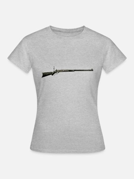 Waffe - Frauen T-Shirt - Grau meliert