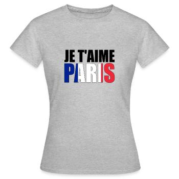 PARIS - Women's T-Shirt - heather grey - Front - AI Model Female 172 dark (172cm)