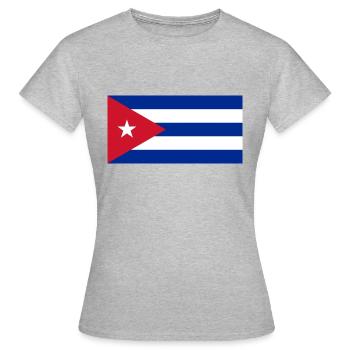Cuba - T-shirt Femme - gris chiné - Devant - AI Model Female 172 dark (172cm)