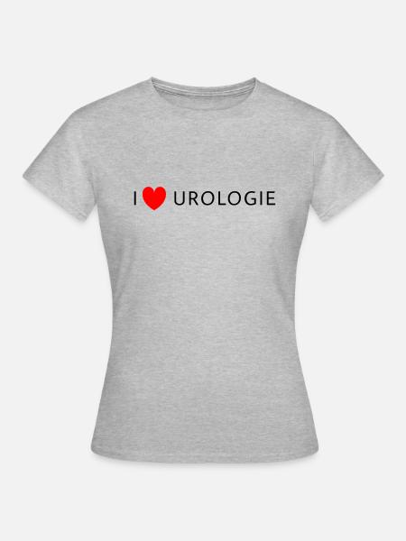 I love Urologie - Frauen T-Shirt - Grau meliert