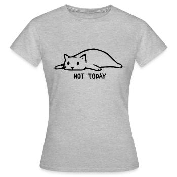 Pas aujourd’hui - T-shirt Femme - gris chiné - Devant - AI Model Female 172 dark (172cm)