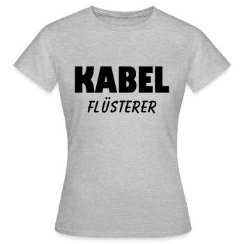 kabel flüsterer - Frauen T-Shirt - Grau meliert - Vorne - AI Model Female 172 dark (172cm)