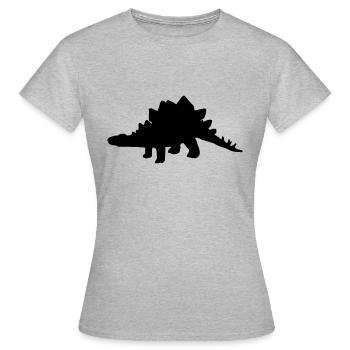 Stegosaurus - Frauen T-Shirt - Grau meliert - Vorne - AI Model Female 172 dark (172cm)