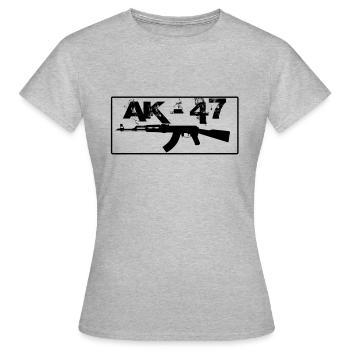 Assault rifle AK 47 Kalashnikov - Women's T-Shirt - heather grey - Front - AI Model Female 172 dark (172cm)