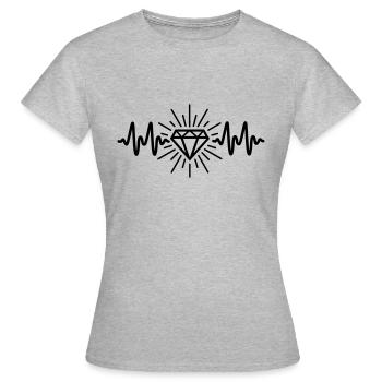 Diamant - Frauen T-Shirt - Grau meliert - Vorne - AI Model Female 172 dark (172cm)