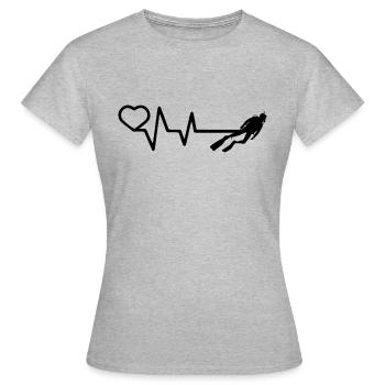 Diving Dive Dive - Women's T-Shirt - heather grey - Front - AI Model Female 172 dark (172cm)