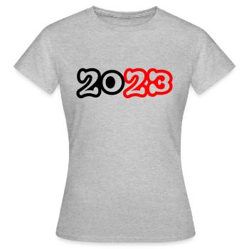 2023 52 - T-shirt Femme - gris chiné - Devant - AI Model Female 172 dark (172cm)