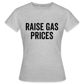 Augmenter les prix de l’essence - T-shirt Femme - gris chiné - Devant - AI Model Female 172 dark (172cm)