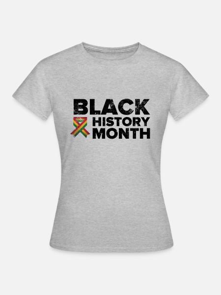 Black History Month - Frauen T-Shirt - Grau meliert
