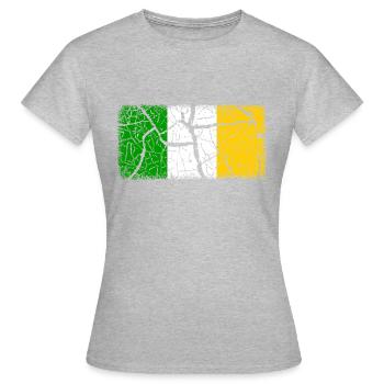 Offaly (comté) - T-shirt Femme - gris chiné - Devant - AI Model Female 172 dark (172cm)