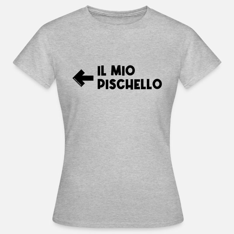 Il mio Pischello - Maglietta da donna - grigio melange