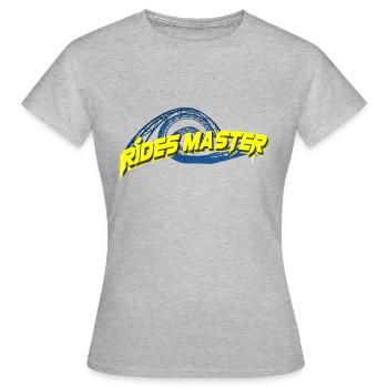 Rides master sticker - T-shirt Femme - gris chiné - Devant - AI Model Female 172 dark (172cm)