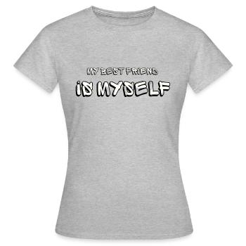 L'amitié la plus sincère - T-shirt Femme - gris chiné - Devant - AI Model Female 172 dark (172cm)
