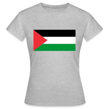 Palestine - T-shirt Femme - gris chiné - Devant - AI Model Female 172 dark (172cm)