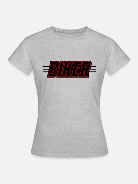Biker Motorrad Spruch - Frauen T-Shirt - Grau meliert