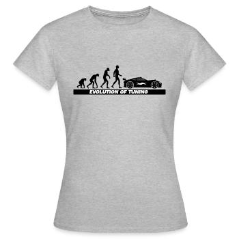 evolution of tuning / Auto Tuning Design - Frauen T-Shirt - Grau meliert - Vorne - AI Model Female 172 dark (172cm)