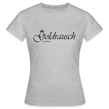 goldrausch fashion - Frauen T-Shirt - Grau meliert - Vorne - AI Model Female 172 dark (172cm)