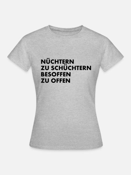 nuechtern - Frauen T-Shirt - Grau meliert