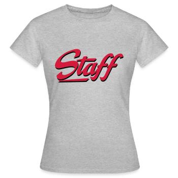 staff - Frauen T-Shirt - Grau meliert - Vorne - AI Model Female 172 dark (172cm)