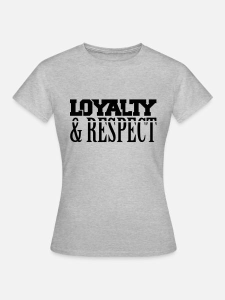 loyalty_respect_t1 - Frauen T-Shirt - Grau meliert