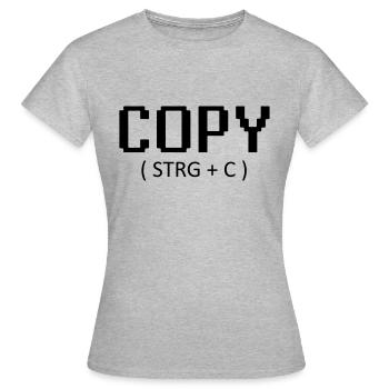 Copy - Frauen T-Shirt - Grau meliert - Vorne - AI Model Female 172 dark (172cm)
