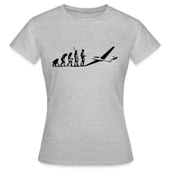 evolution glider glider glider glider - Women's T-Shirt - heather grey - Front - AI Model Female 172 dark (172cm)
