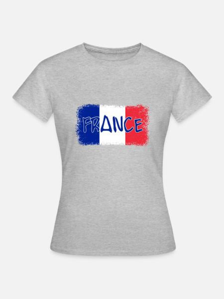 France - Frauen T-Shirt - Grau meliert