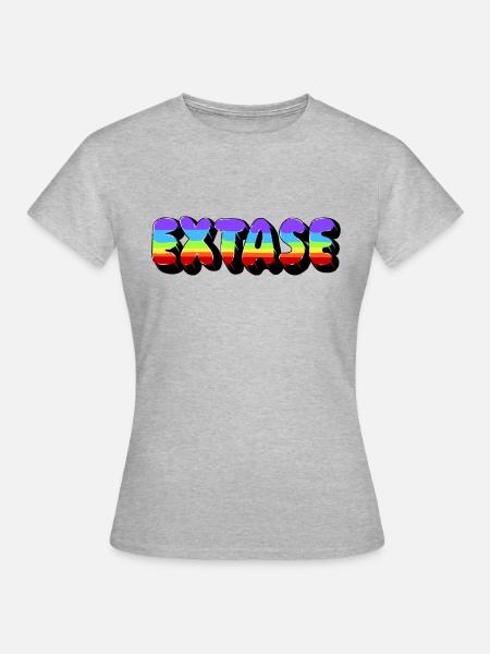 Regenbogen-Ekstase - Frauen T-Shirt - Grau meliert