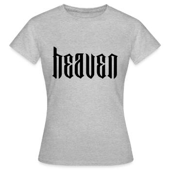 heaven modern type - Frauen T-Shirt - Grau meliert - Vorne - AI Model Female 172 dark (172cm)