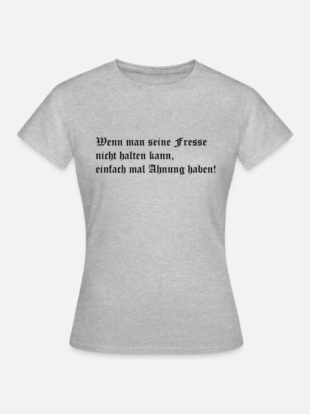 ahnung - Frauen T-Shirt - Grau meliert