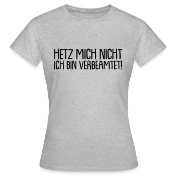 Ne me déteste pas - je suis un fonctionnaire! - T-shirt Femme - gris chiné - Devant - AI Model Female 172 dark (172cm)