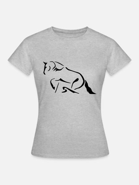 Westernpferd - Frauen T-Shirt - Grau meliert