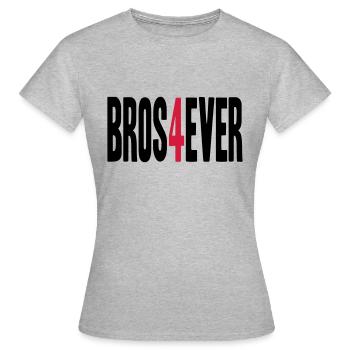 Bros 4 Ever - Frauen T-Shirt - Grau meliert - Vorne - AI Model Female 172 dark (172cm)