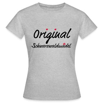 Original Schwarzwaldmädel - Frauen T-Shirt - Grau meliert - Vorne - AI Model Female 172 dark (172cm)