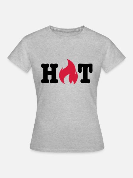 hot - Frauen T-Shirt - Grau meliert