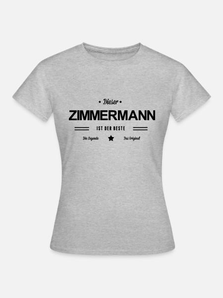 Bester Zimmermann - Frauen T-Shirt - Grau meliert