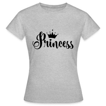 Princess - Women's T-Shirt - heather grey - Front - AI Model Female 172 dark (172cm)